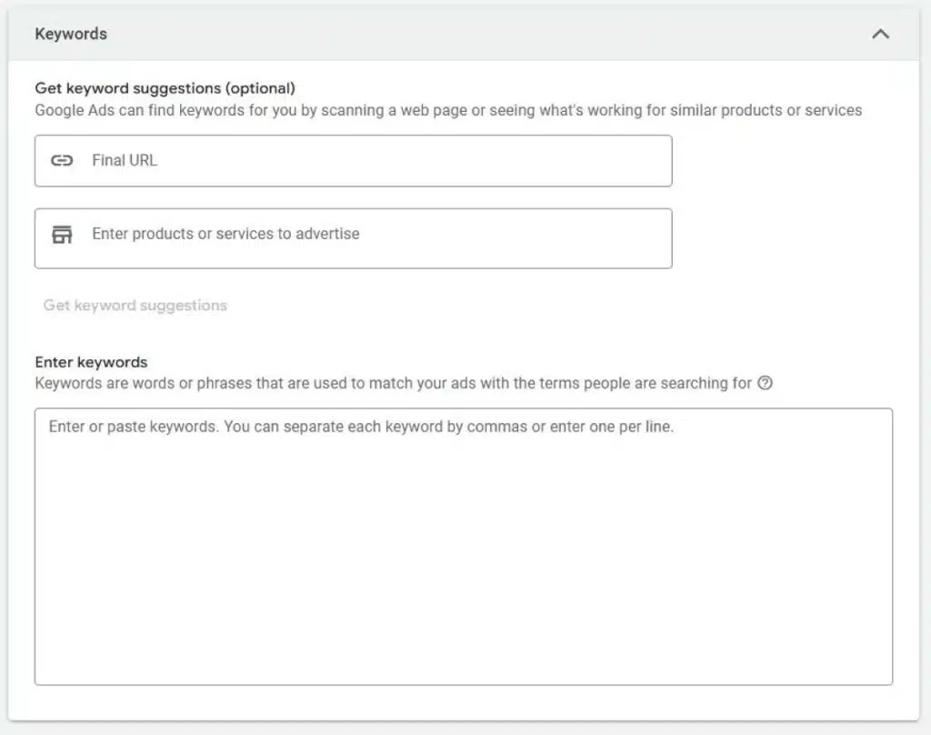 ۷. افزودن گروه‌های تبلیغاتی و انتخاب کلمات کلیدی